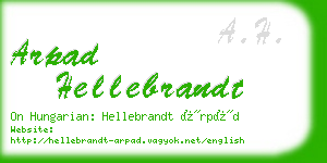 arpad hellebrandt business card